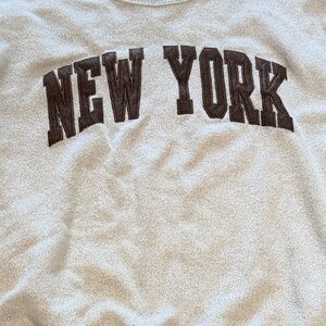 Women's Beige New York Sweatshirt